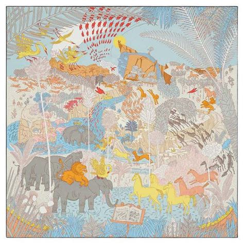 hermes le carnaval des animaux|Le Carnaval des Animaux scarf 90 .